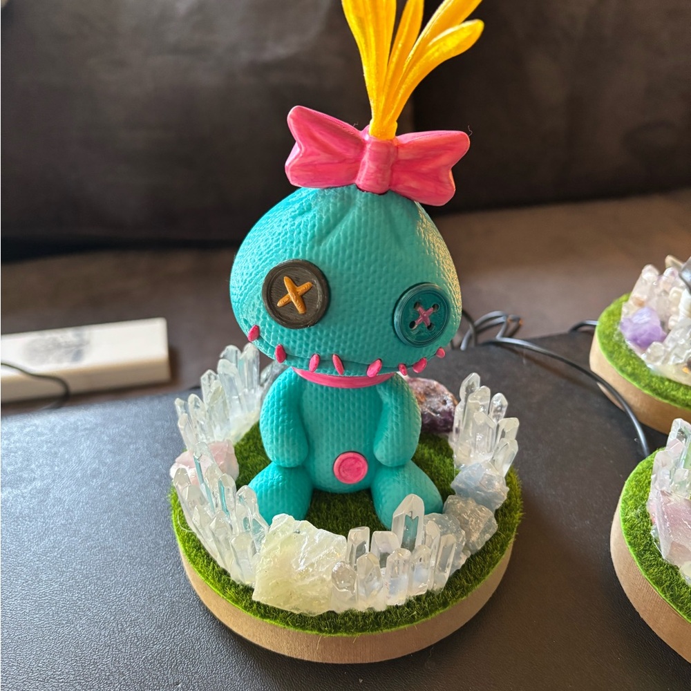 Disney’s Stitch Voodoo Doll “Scrump” Hand Made Led light with Crystals